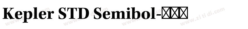 Kepler STD Semibol字体转换